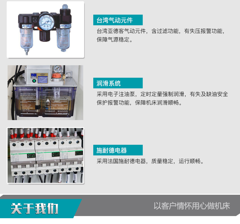 XH15系列龙门钻铣加工中心台湾气动元件润滑系统施耐德电器