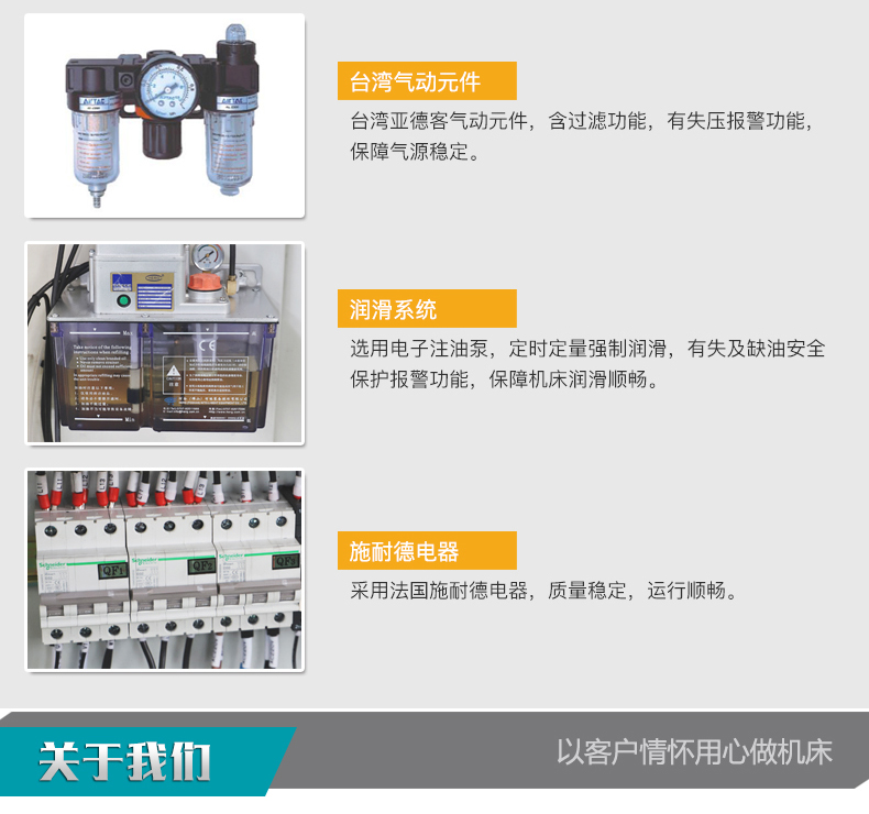 VMC1056立式加工中心台湾气动元件润滑系统施耐德电
