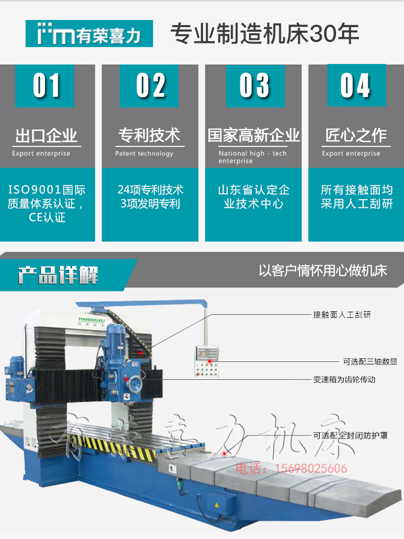 X2008龙门铣床产品参数